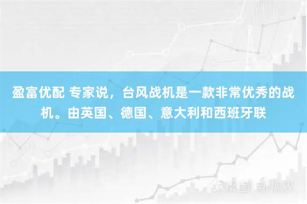 盈富优配 专家说,台风战机是一款非常优秀的战机。由英国、德国、意大利和西班牙联