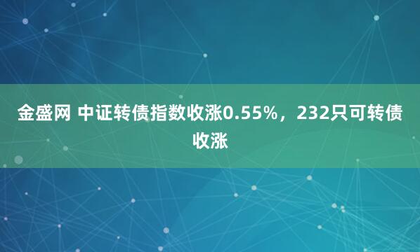 金盛网 中证转债指数收涨0.55%，232只可转债收涨