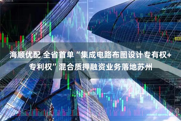 海顺优配 全省首单“集成电路布图设计专有权+专利权”混合质押融资业务落地苏州