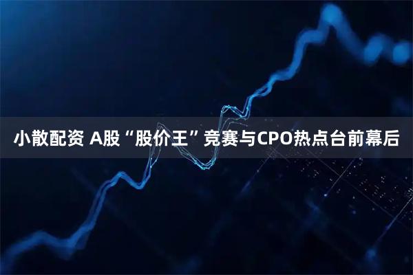 小散配资 A股“股价王”竞赛与CPO热点台前幕后
